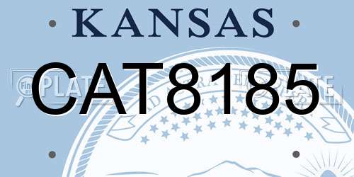 CAT8185 Kansas License Plate