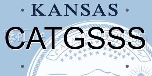 CATGSSS Kansas License Plate