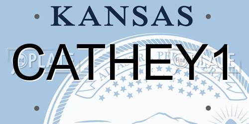 CATHEY1 Kansas License Plate