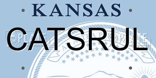 CATSRUL Kansas License Plate