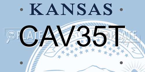 CAV35T Kansas License Plate
