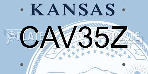 CAV35Z Kansas License Plate