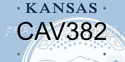 CAV382 Kansas License Plate
