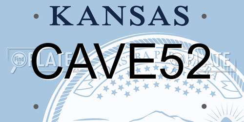 CAVE52 Kansas License Plate