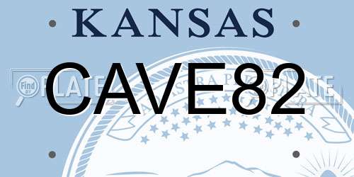 CAVE82 Kansas License Plate