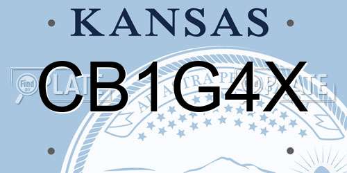 CB1G4X Kansas License Plate