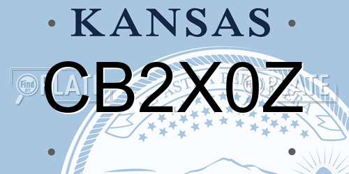 CB2X0Z Kansas License Plate