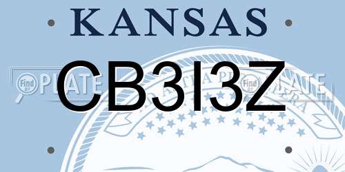 CB3I3Z Kansas License Plate