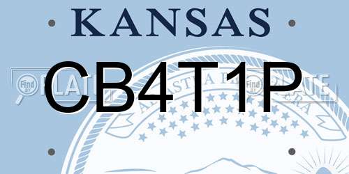 CB4T1P Kansas License Plate