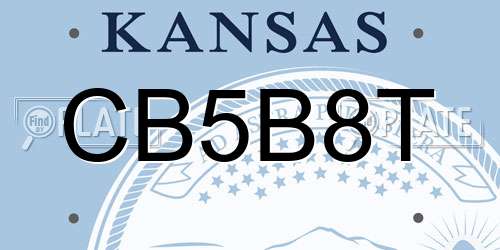 CB5B8T Kansas License Plate