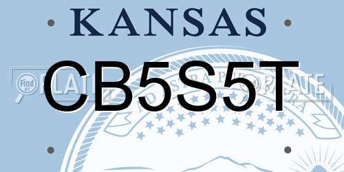 CB5S5T Kansas License Plate