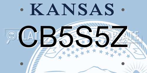 CB5S5Z Kansas License Plate