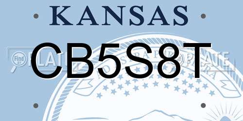 CB5S8T Kansas License Plate