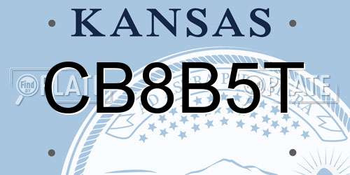 CB8B5T Kansas License Plate