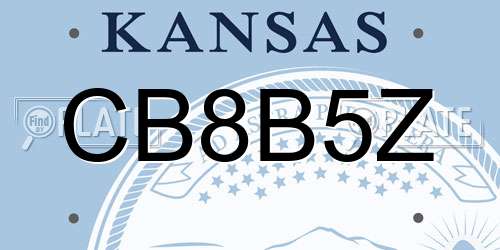 CB8B5Z Kansas License Plate
