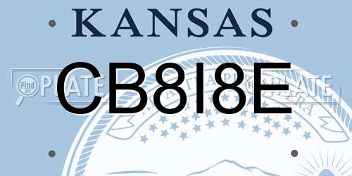 CB8I8E Kansas License Plate