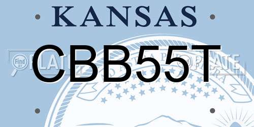 CBB55T Kansas License Plate