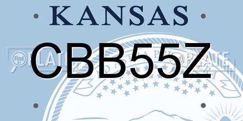 CBB55Z Kansas License Plate