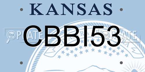 CBBI53 Kansas License Plate