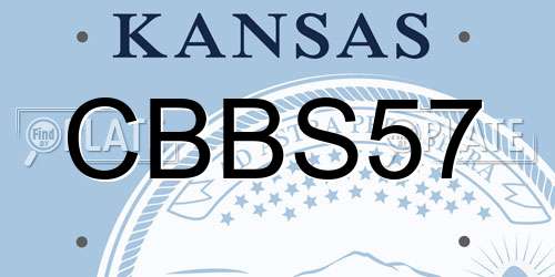 CBBS57 Kansas License Plate