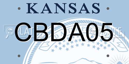 CBDA05 Kansas License Plate