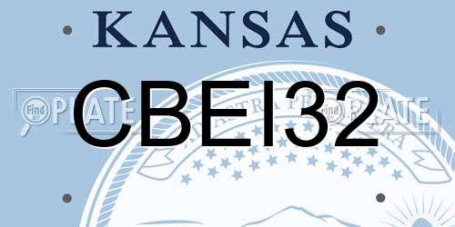 CBEI32 Kansas License Plate