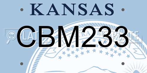 CBM233 Kansas License Plate