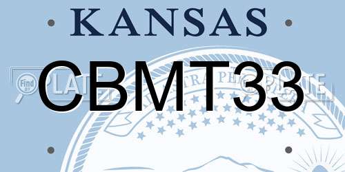 CBMT33 Kansas License Plate