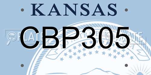 CBP305 Kansas License Plate
