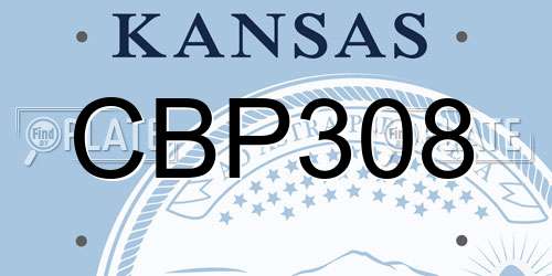 CBP308 Kansas License Plate