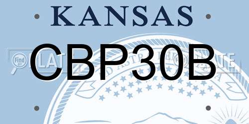 CBP30B Kansas License Plate