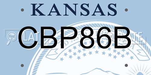 CBP86B Kansas License Plate