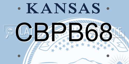CBPB68 Kansas License Plate
