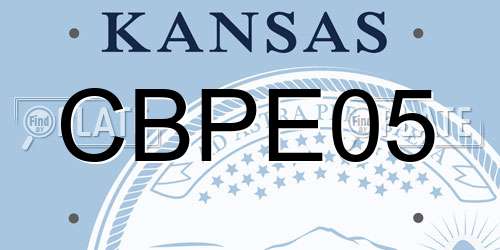 CBPE05 Kansas License Plate