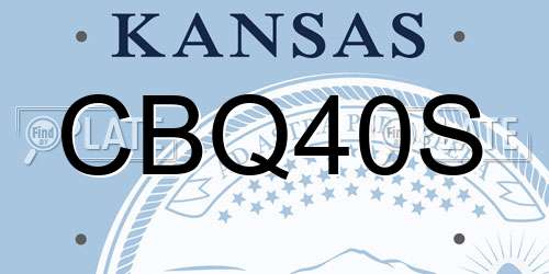 CBQ40S Kansas License Plate