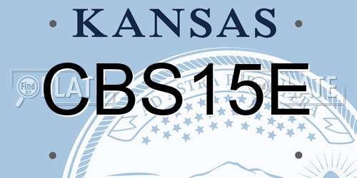 CBS15E Kansas License Plate