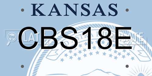 CBS18E Kansas License Plate