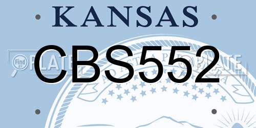 CBS552 Kansas License Plate