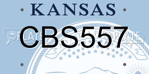 CBS557 Kansas License Plate