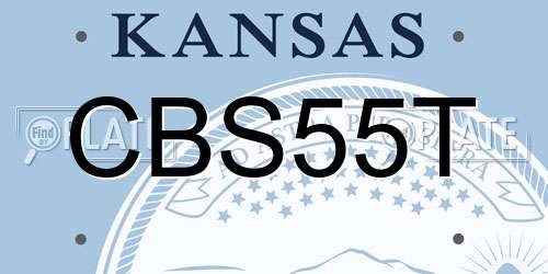 CBS55T Kansas License Plate