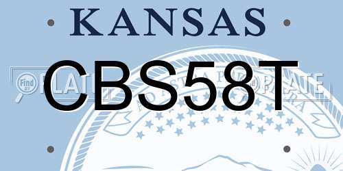 CBS58T Kansas License Plate