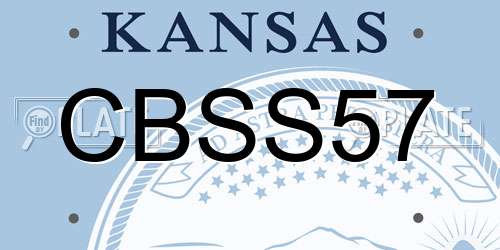 CBSS57 Kansas License Plate
