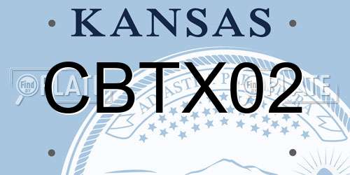CBTX02 Kansas License Plate