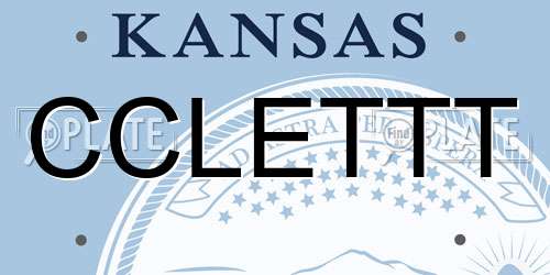 CCLETTT Kansas License Plate