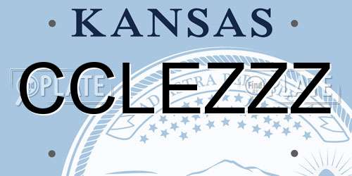 CCLEZZZ Kansas License Plate