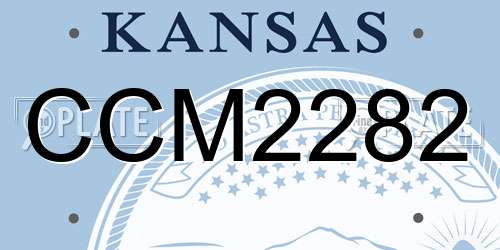CCM2282 Kansas License Plate