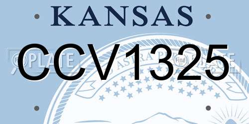 CCV1325 Kansas License Plate
