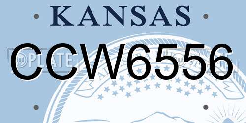 CCW6556 Kansas License Plate