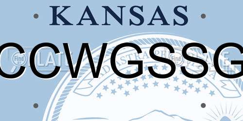 CCWGSSG Kansas License Plate
