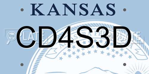 CD4S3D Kansas License Plate